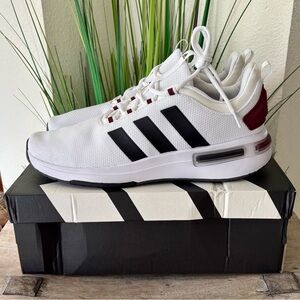 Adidas Racer TR23 White and Black Sneakers with Iconic Stripes